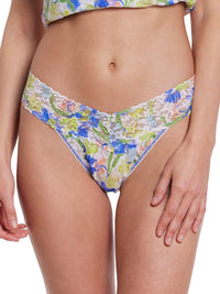 Printed Signature Lace Original Rise Thong Brush Strokes Sale