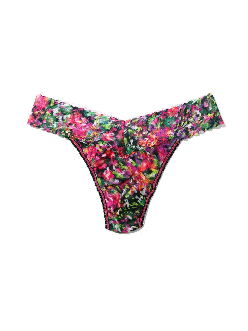 Printed Signature Lace Original Rise Thong Celebration