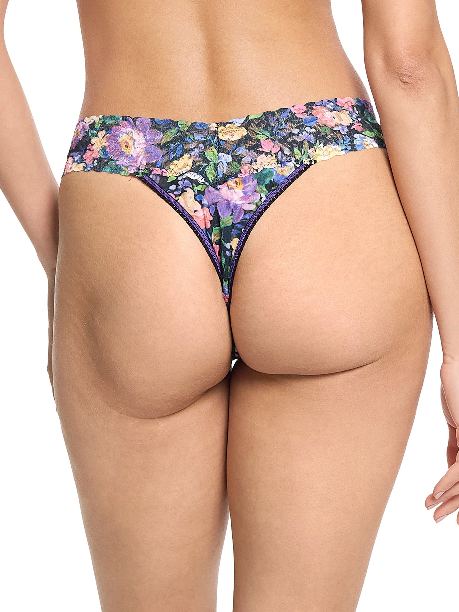 Printed Signature Lace Original Rise Thong Dream Garden