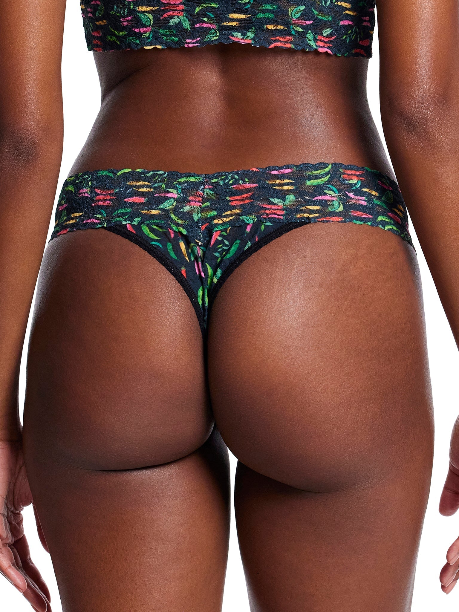 Printed Signature Lace Original Rise Thong Extra Spice Sale