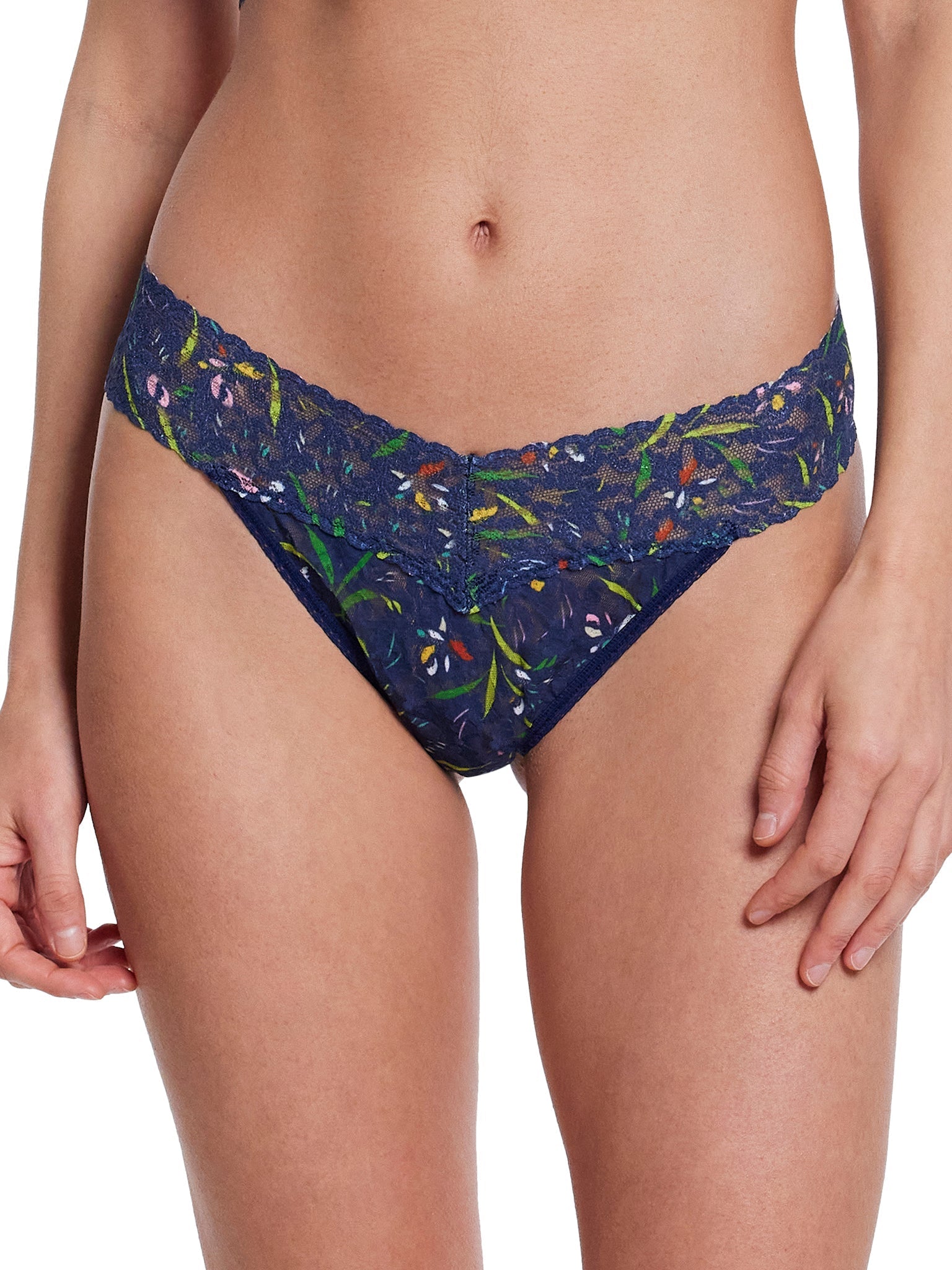 Printed Signature Lace Original Rise Thong Field Day Sale