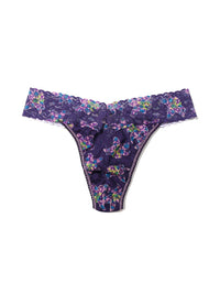 Printed Signature Lace Original Rise Thong Fleurs Por Moi Sale