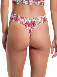 Printed Signature Lace Original Rise Thong Je' Taime