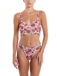 Printed Signature Lace Original Rise Thong Je' Taime