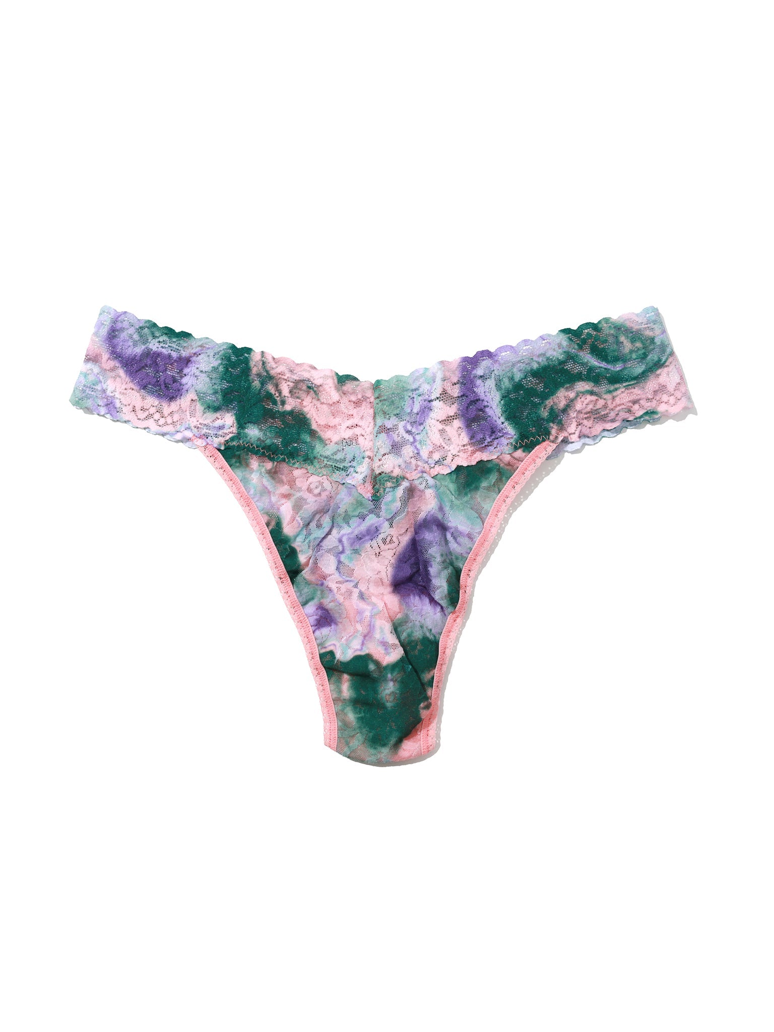 Printed Signature Lace Original Rise Thong Painter