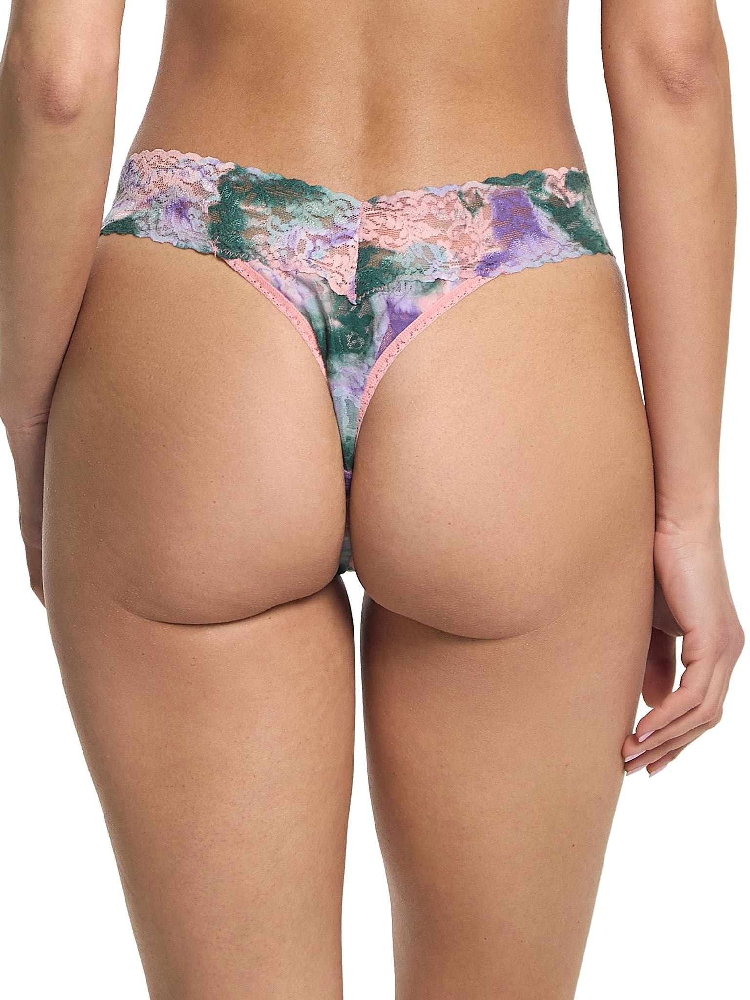 Printed Signature Lace Original Rise Thong Painter Sale