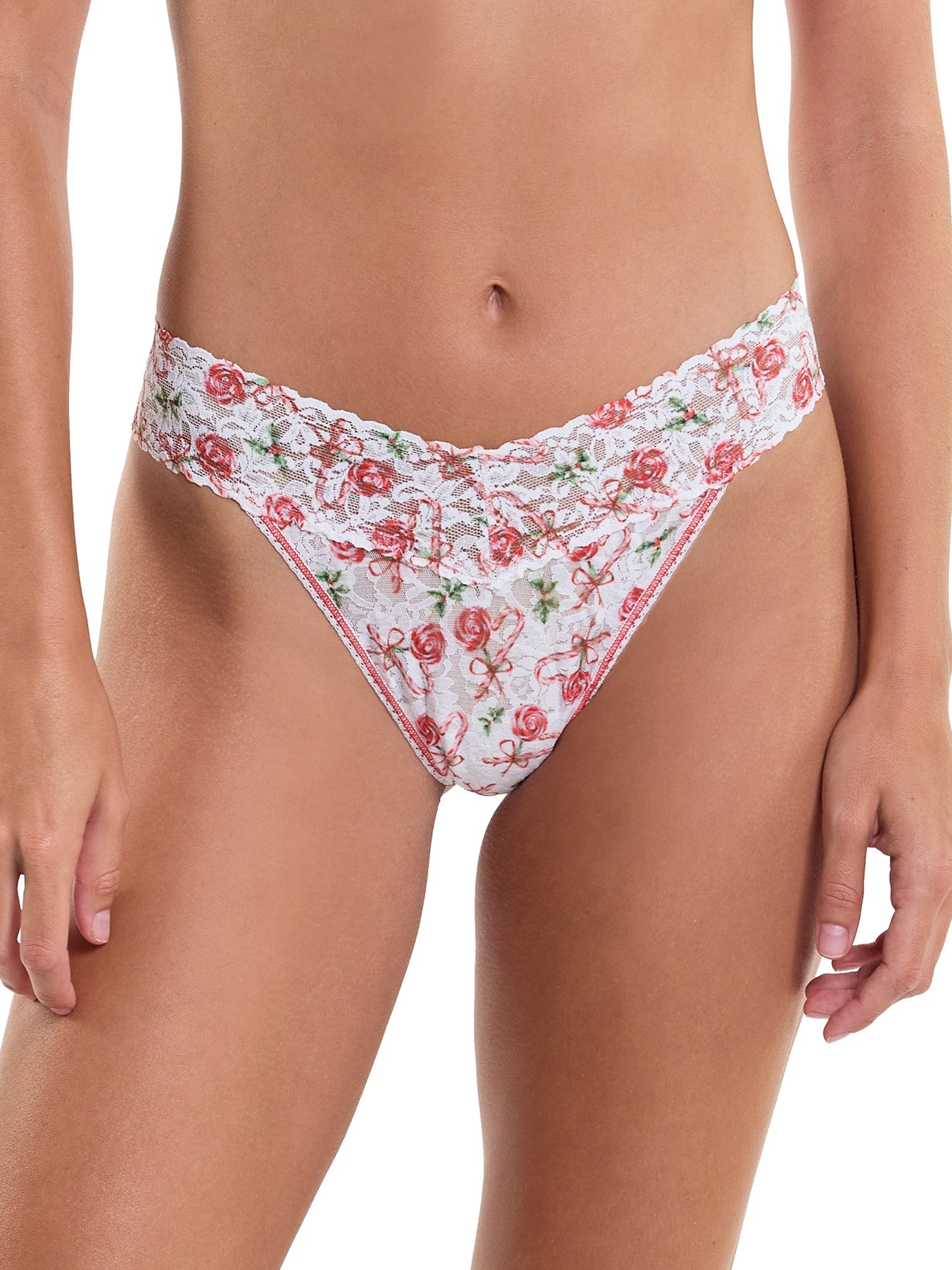 Printed Signature Lace Original Rise Thong Something Sweet Sale