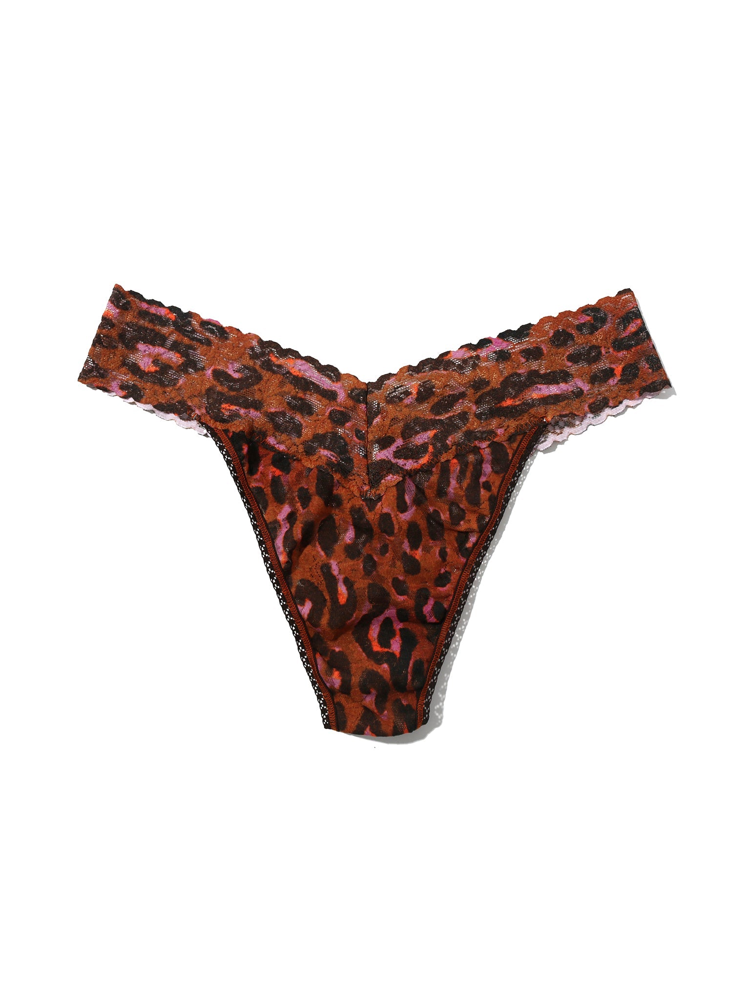 Printed Signature Lace Original Rise Thong Throwback