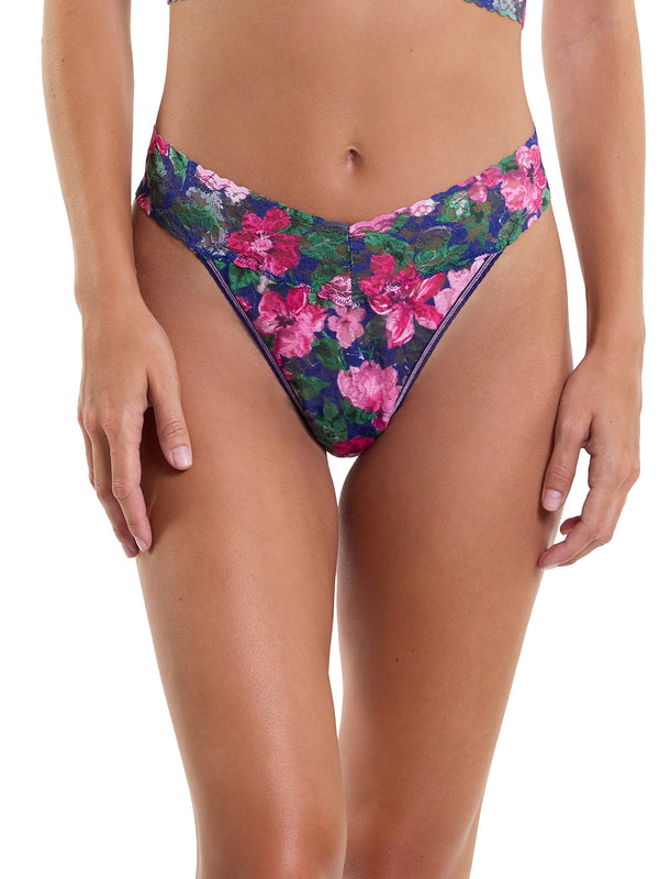 Printed Signature Lace Original Rise Thong  Tis' The Season