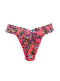 Printed Signature Lace Original Rise Thong Wonderland Blooms Sale