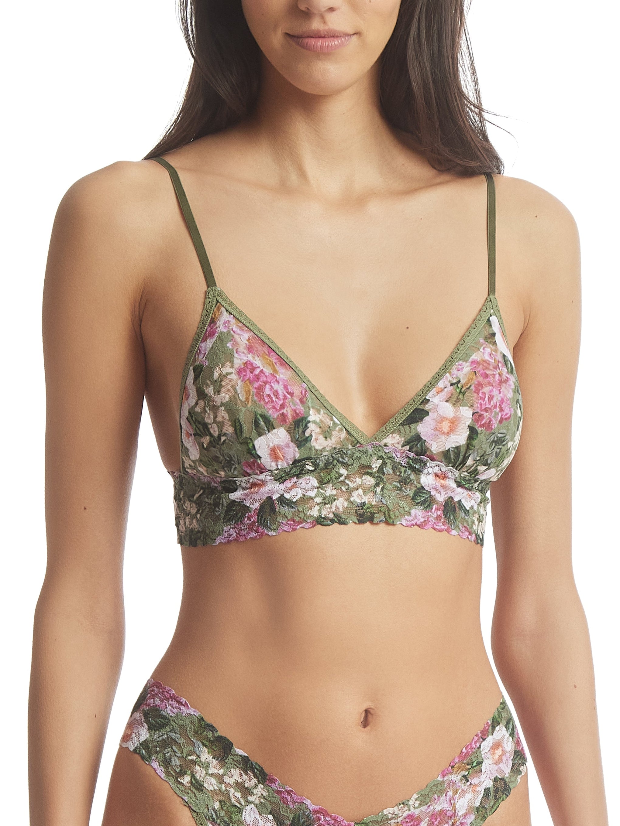 Hanky Panky Daily Lace Printed Padded Triangle Bralette (PR777011P)- A -  Breakout Bras