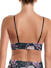 Printed Signature Lace Padded Triangle Bralette Romantique