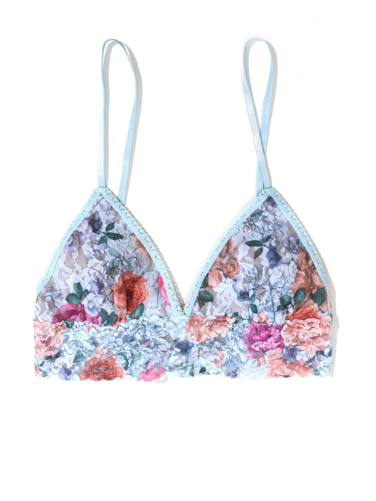 Printed Signature Lace Padded Triangle Bralette Tea For Two | Hanky Panky
