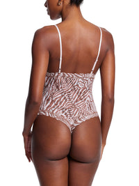 Printed Signature Lace Thong Back Bodysuit Hide And Seek Sale