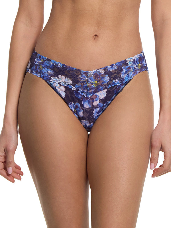 Printed Signature Lace V-Kini Nightfall Purple