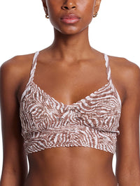 Printed V-Neck Retro Lace Bralette Hide And Seek Sale