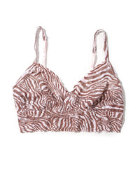 Printed V-Neck Retro Lace Bralette Hide And Seek Sale