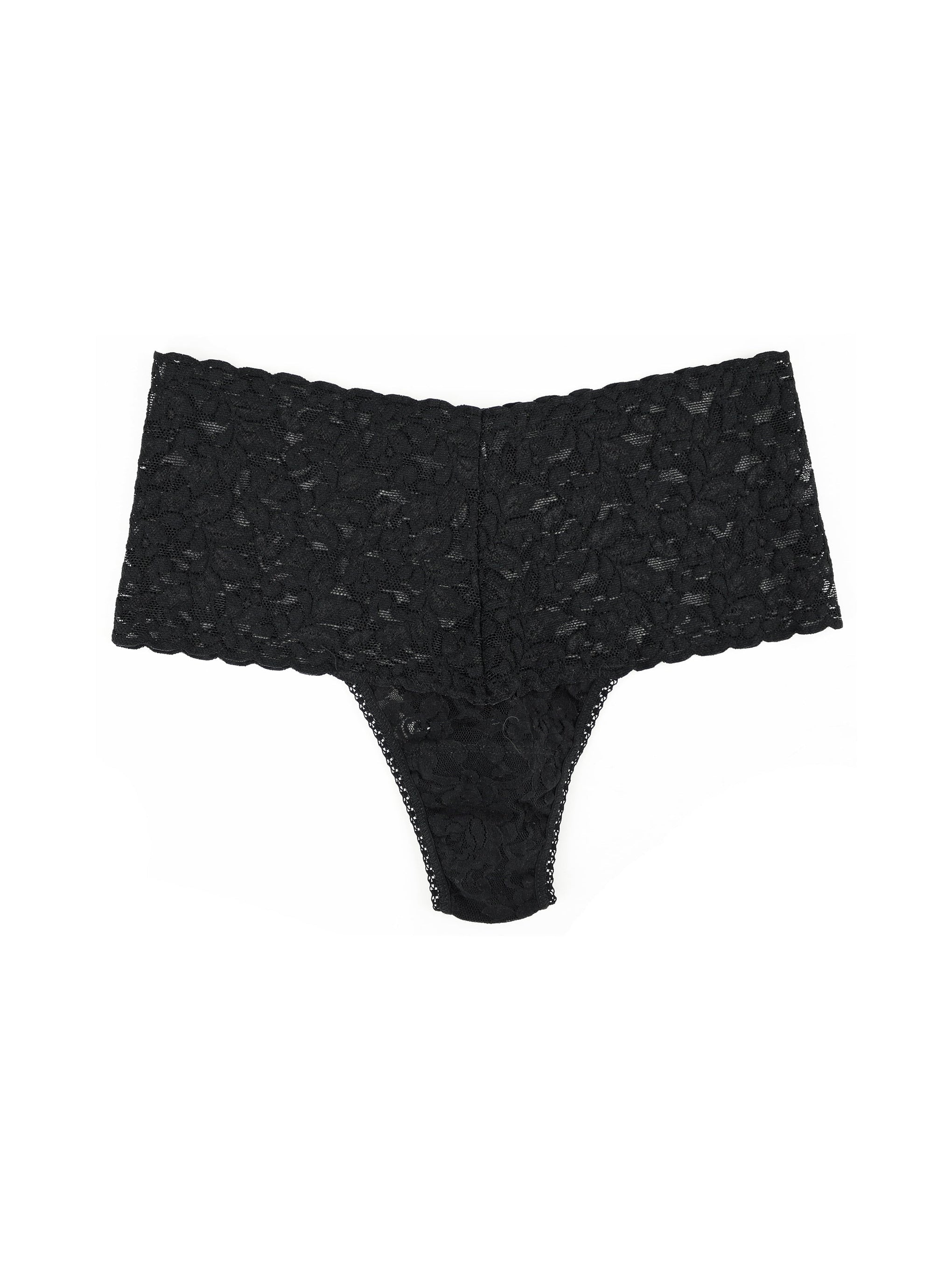 Retro Lace Thong-BLACK-Hanky Panky