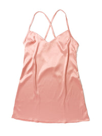 Satin Sleep Chemise Rose Latte Pink