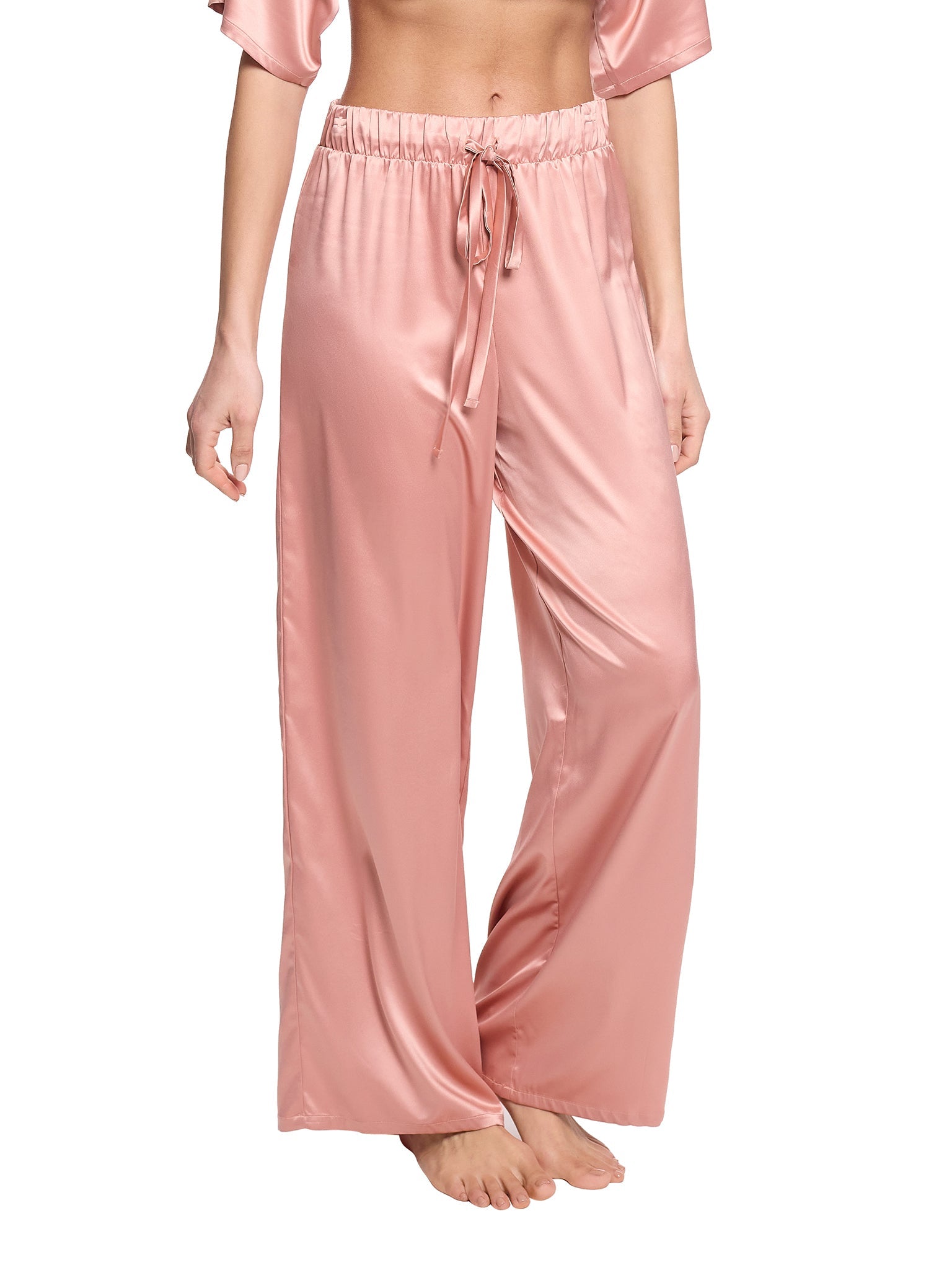 Satin Sleep Pant Rose Latte Pink