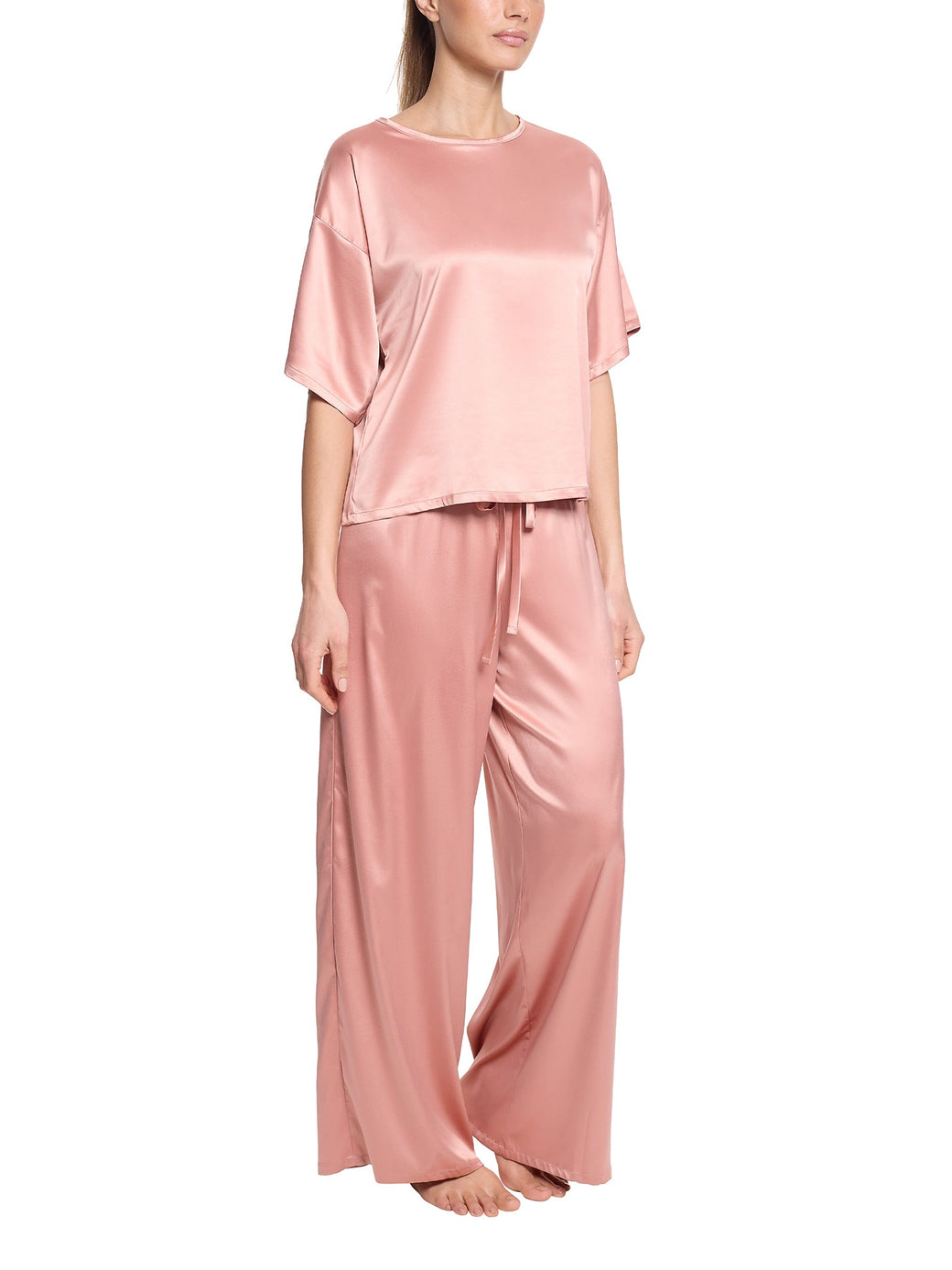 Satin Sleep Pant Rose Latte Pink