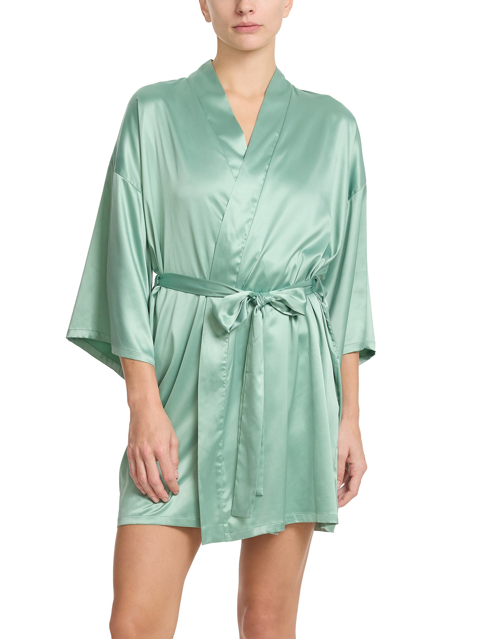 Satin Sleep Robe Green Tea