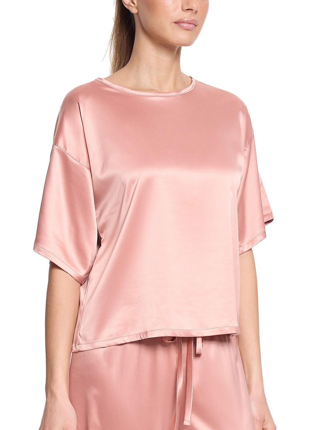 Satin Sleep Tee Rose Latte Pink