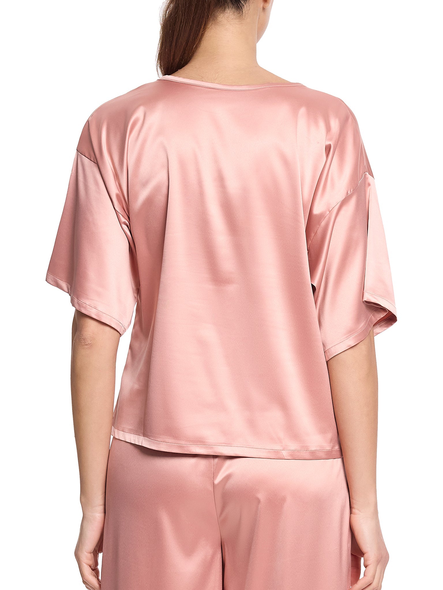 Satin Sleep Tee Rose Latte Pink