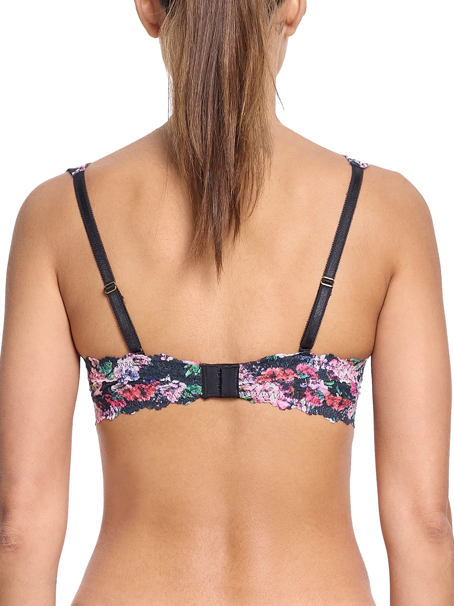 Signature Lace Balconette Bra Dark Peonies