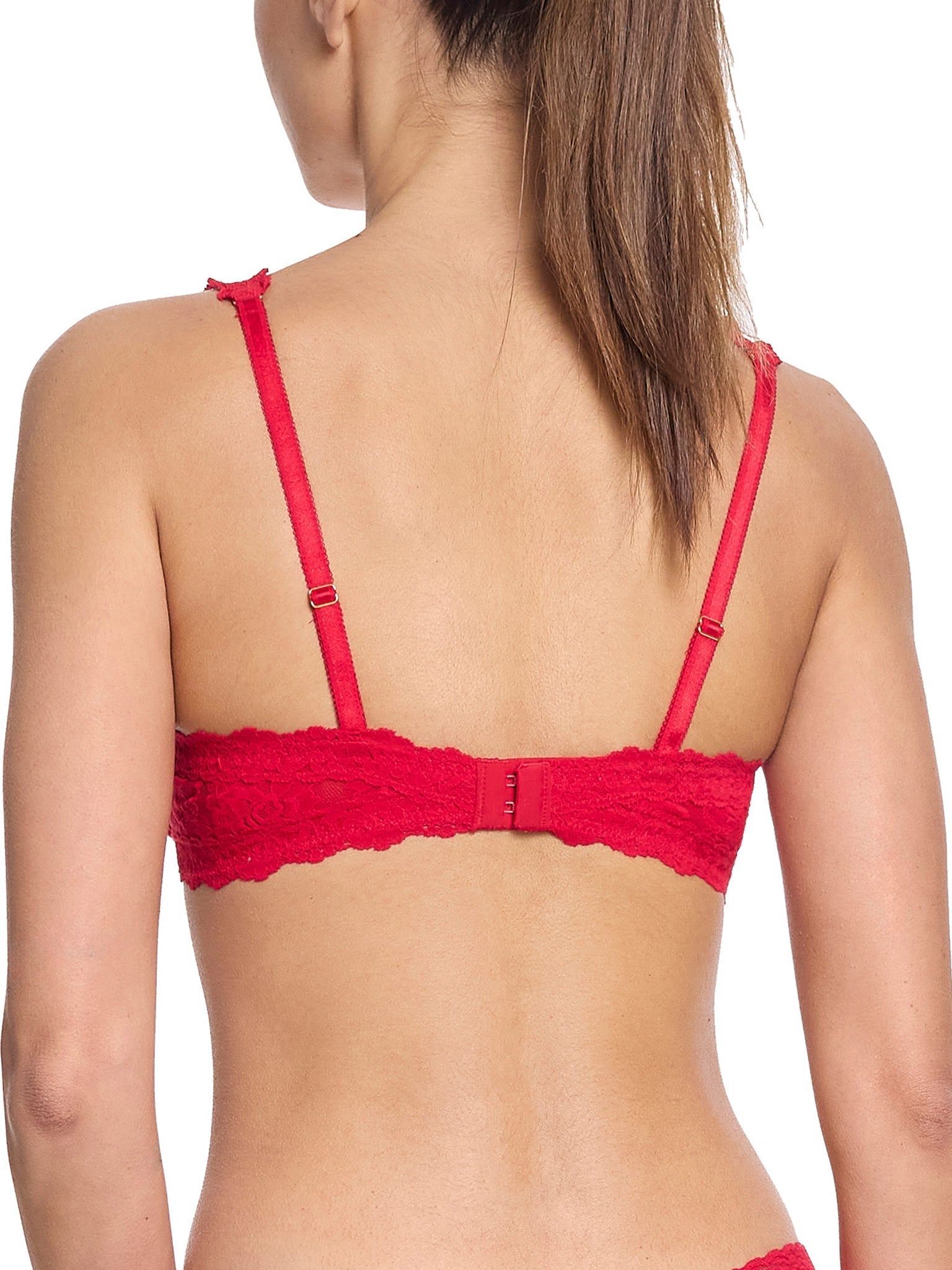 Signature Lace Balconette Bra Red