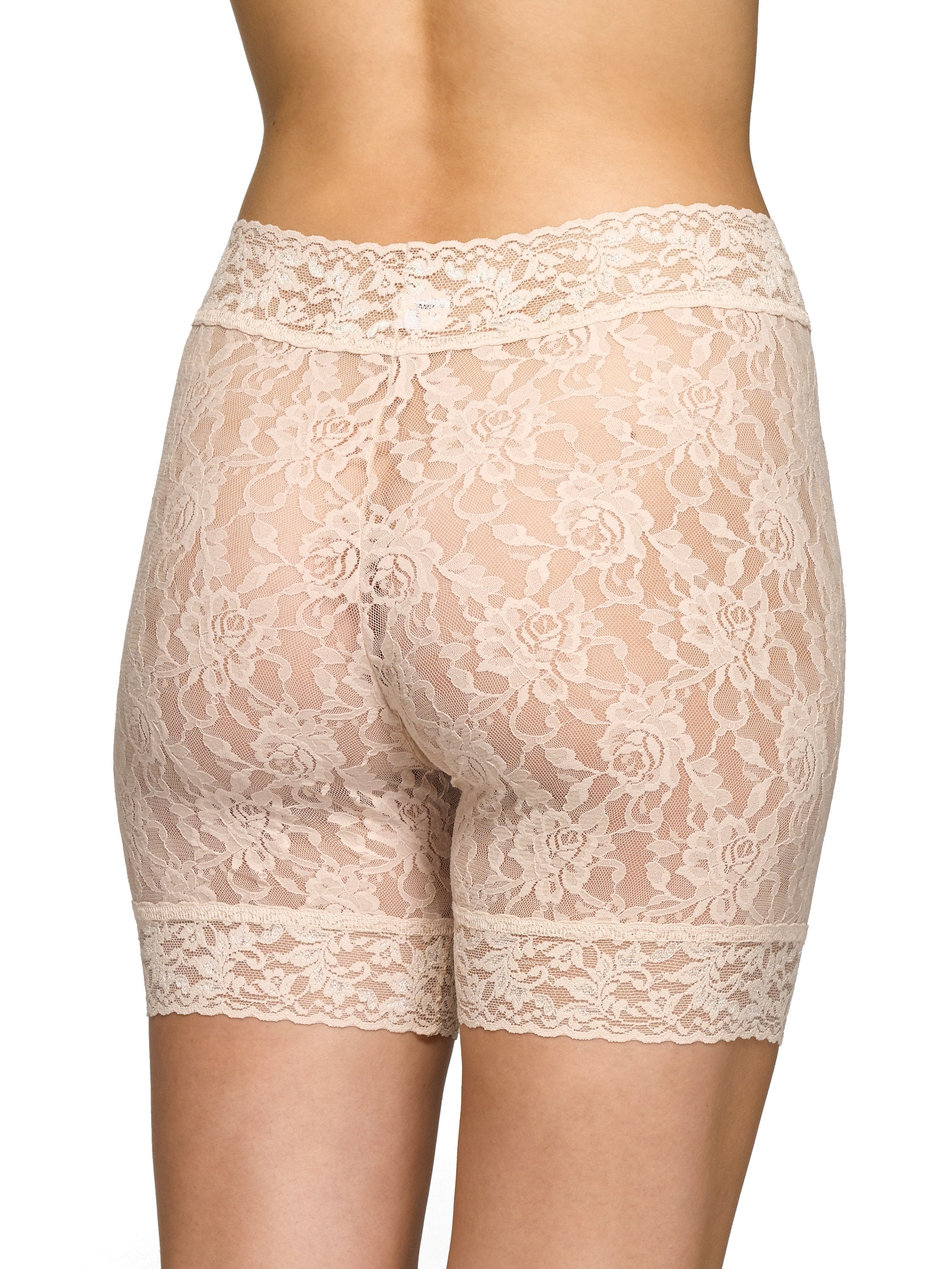 White shorts shop with lace