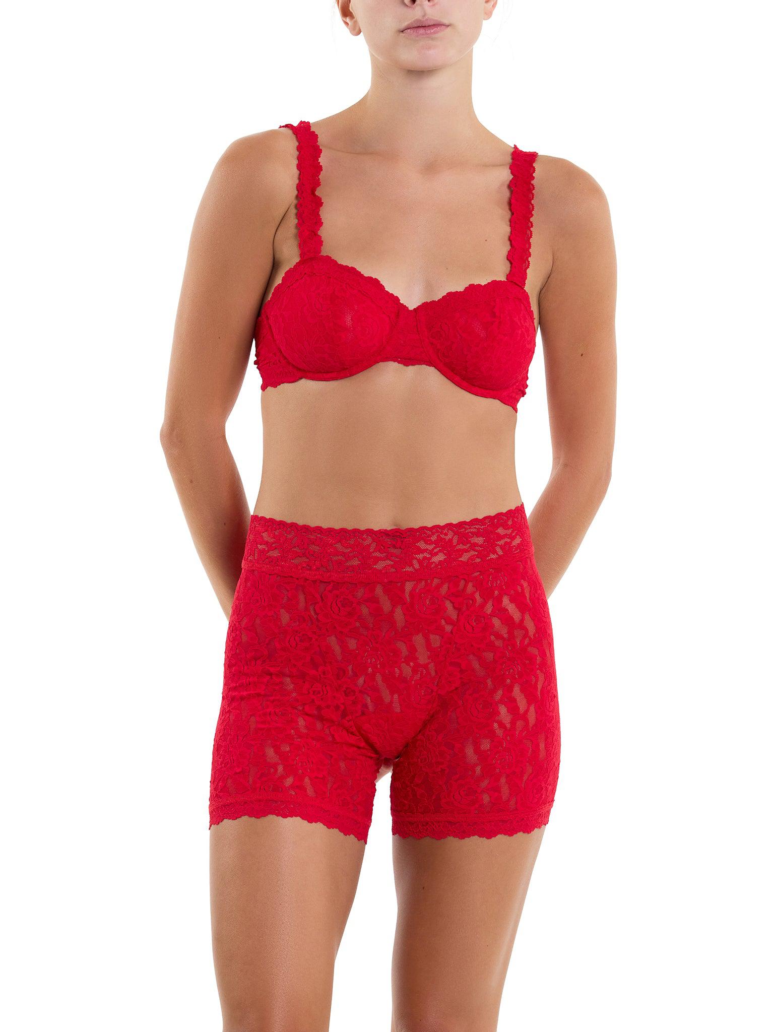 Signature Lace Boxer Brief Red