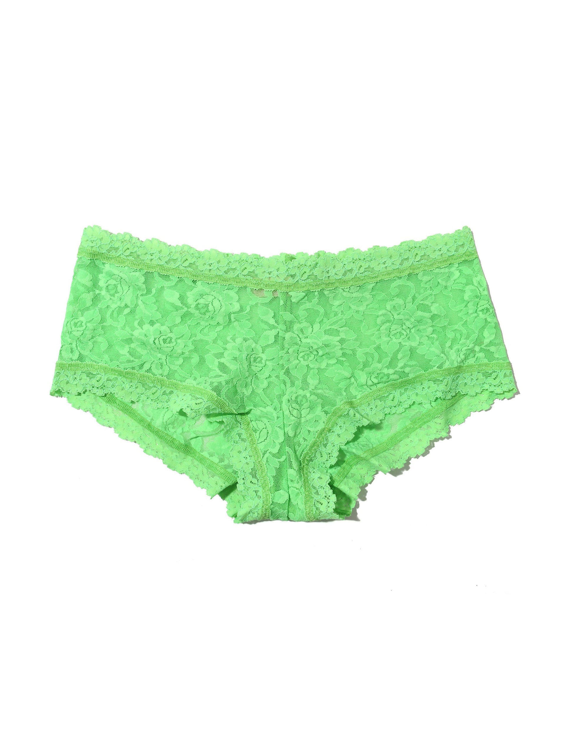 Signature Lace Boyshort Kiwi Punch Green Sale | Hanky Panky