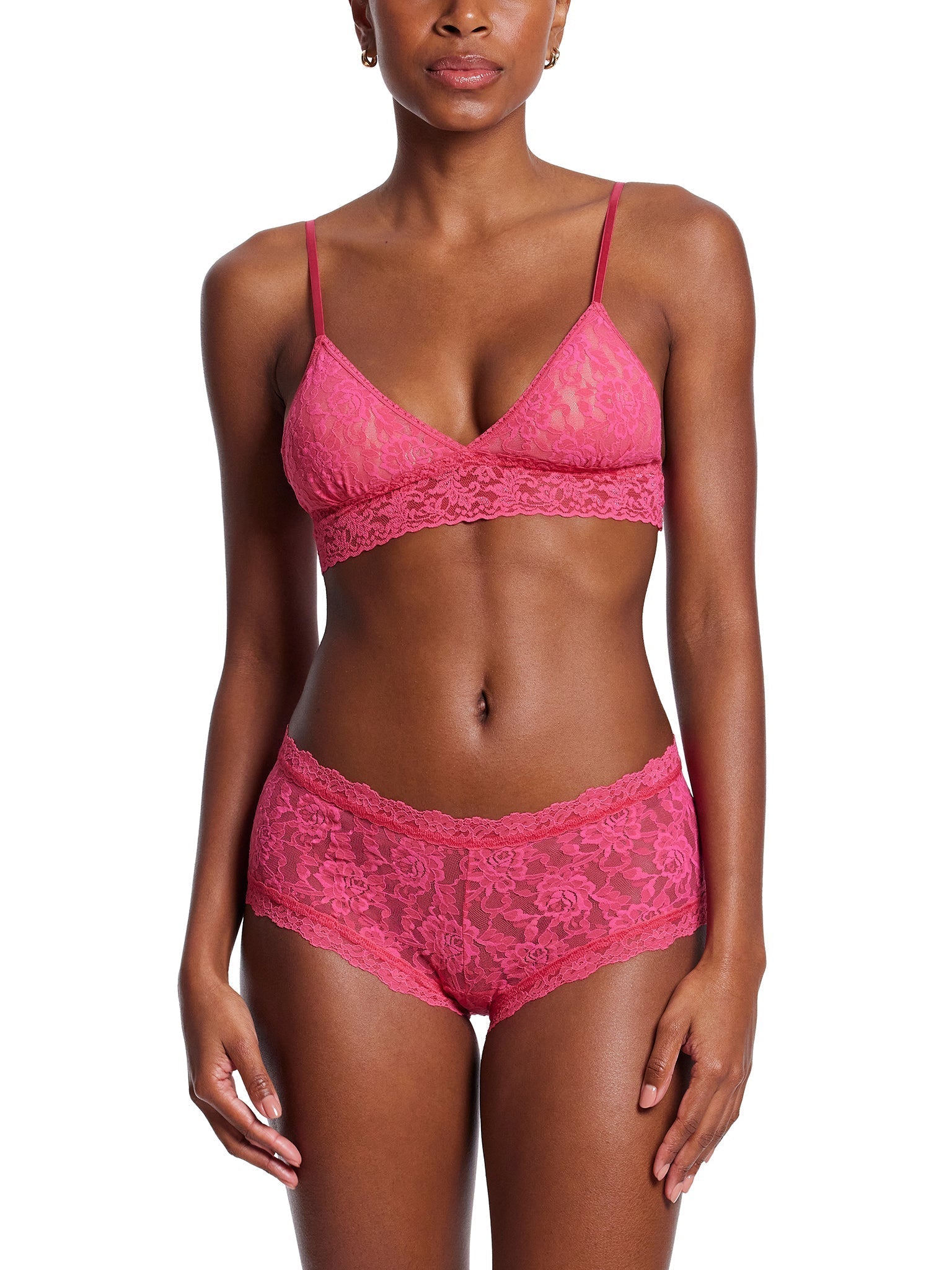 Signature Lace Boyshort Morning Glory Pink Sale