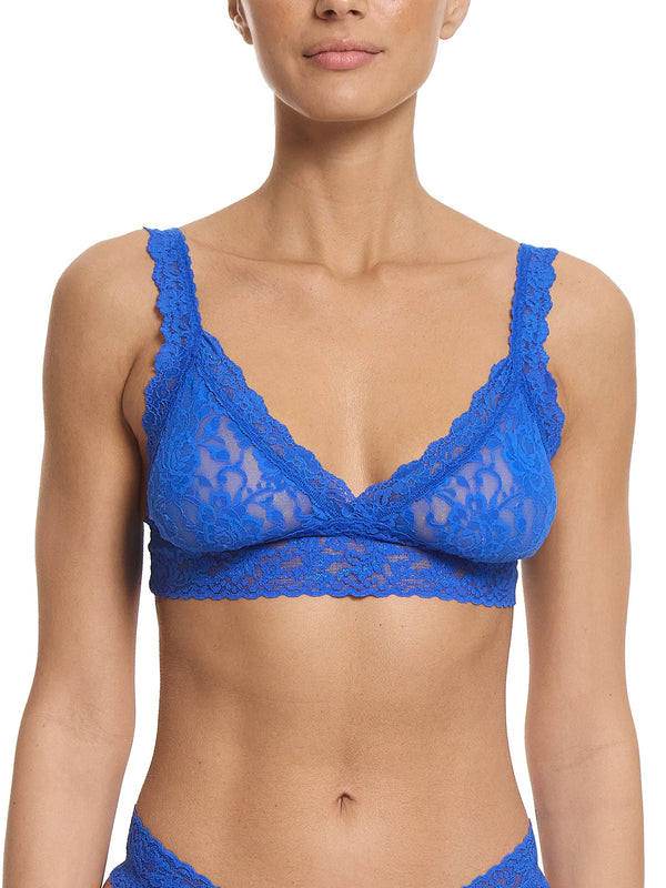 Signature Lace Crossover Bralette Across The Pond Blue