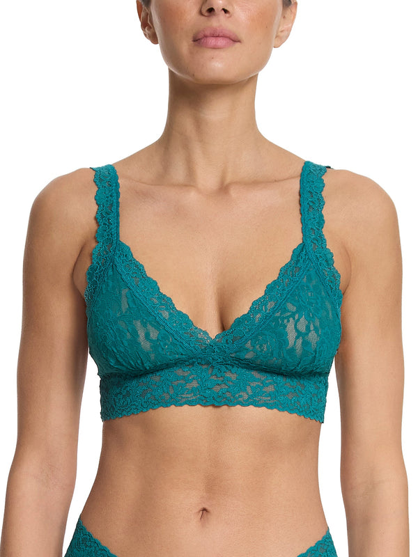 Signature Lace Crossover Bralette Northern Lights Green