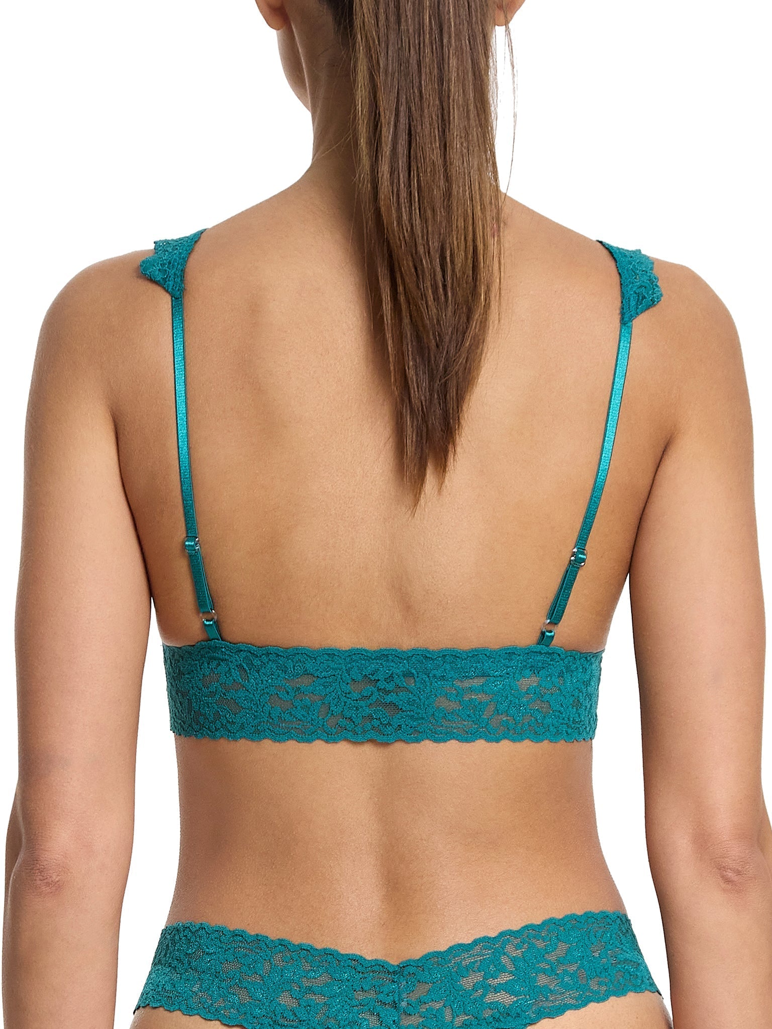 Signature Lace Crossover Bralette Northern Lights Green Sale