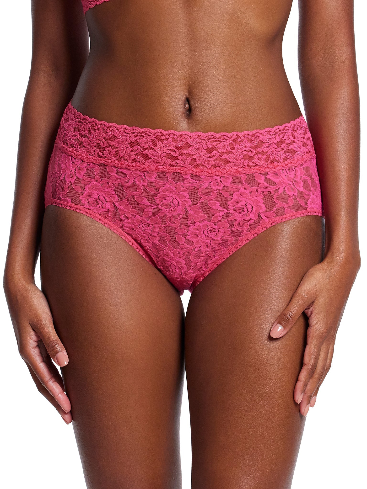 Signature Lace French Brief Morning Glory Pink Sale