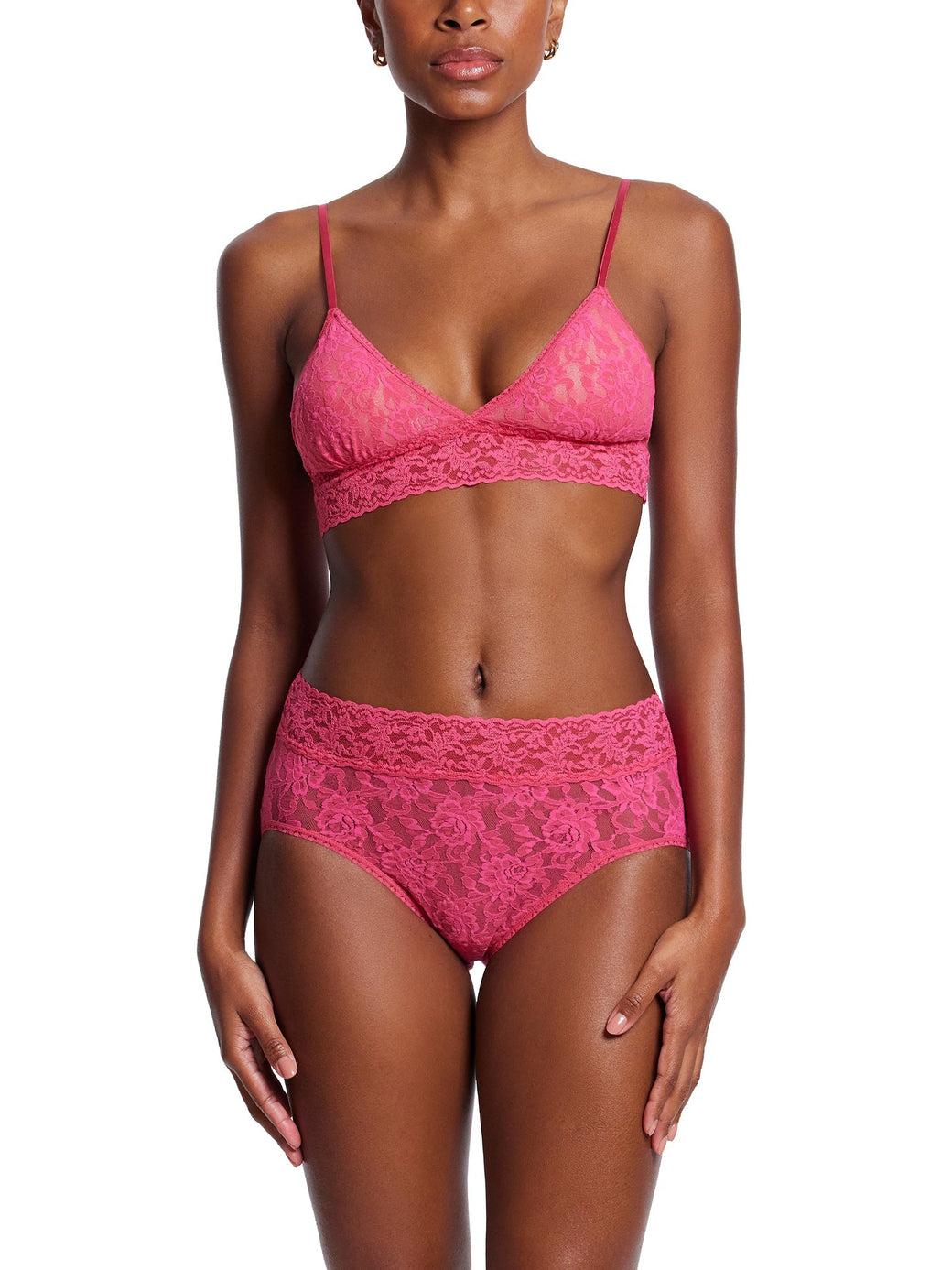 Signature Lace French Brief Morning Glory Pink Sale