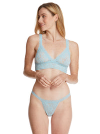 Signature Lace G-String Rain Cloud Blue Sale