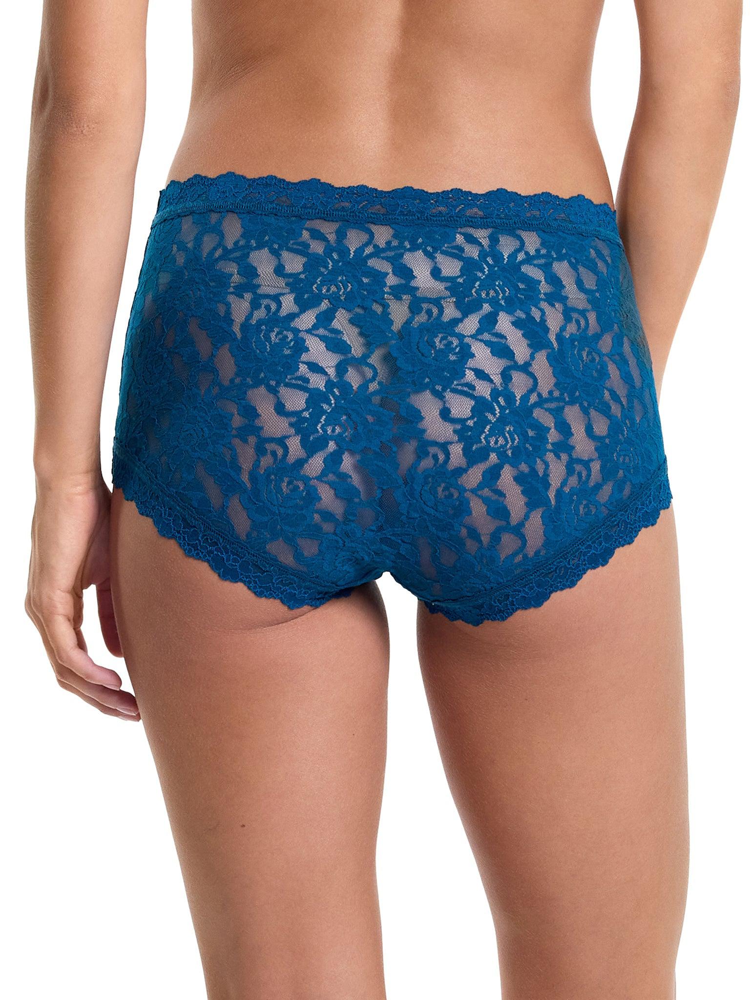 Signature Lace High Rise Boyshort North Pole Green