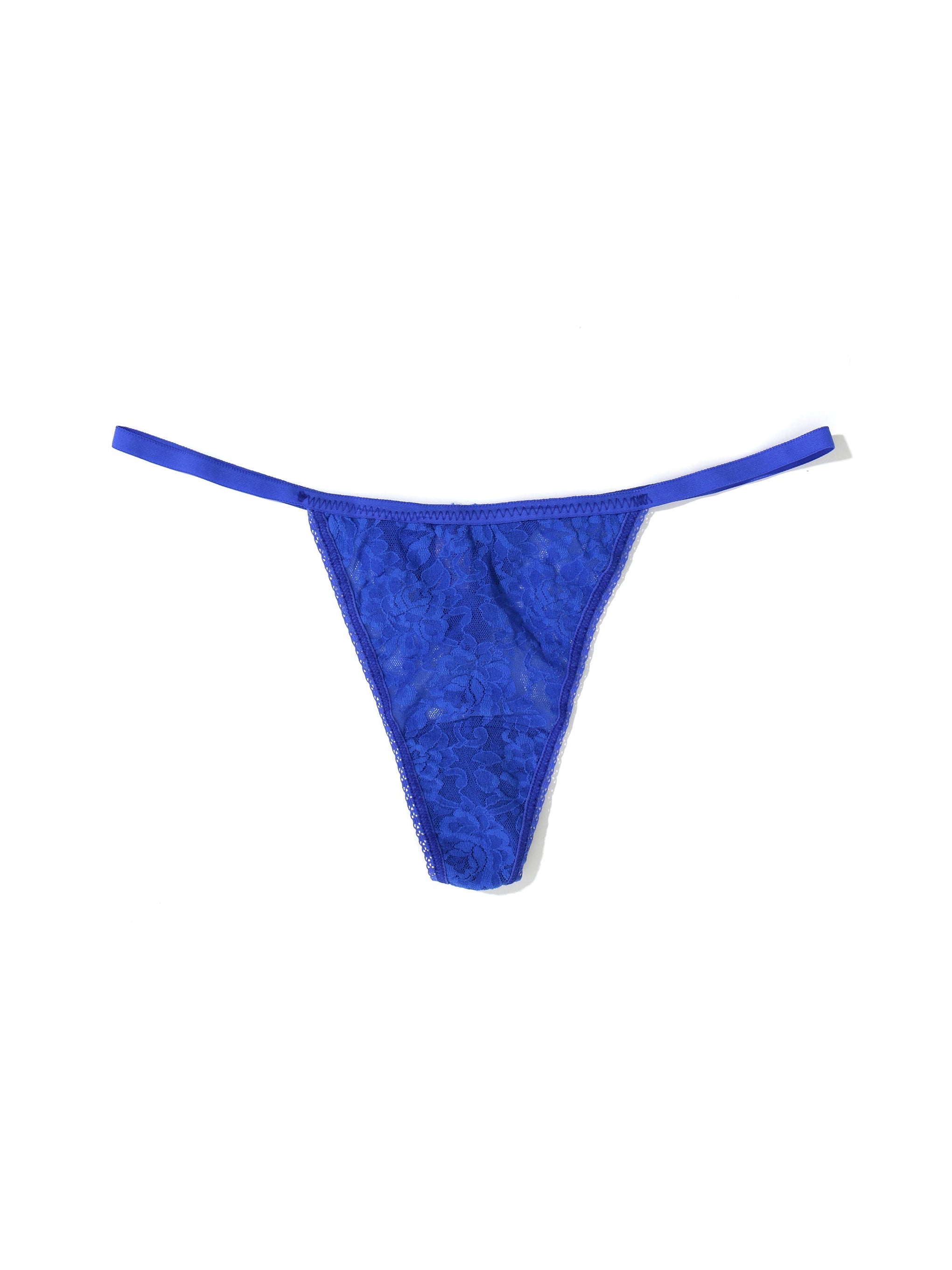 Womens Hanky Panky blue Lace High-Rise G-String