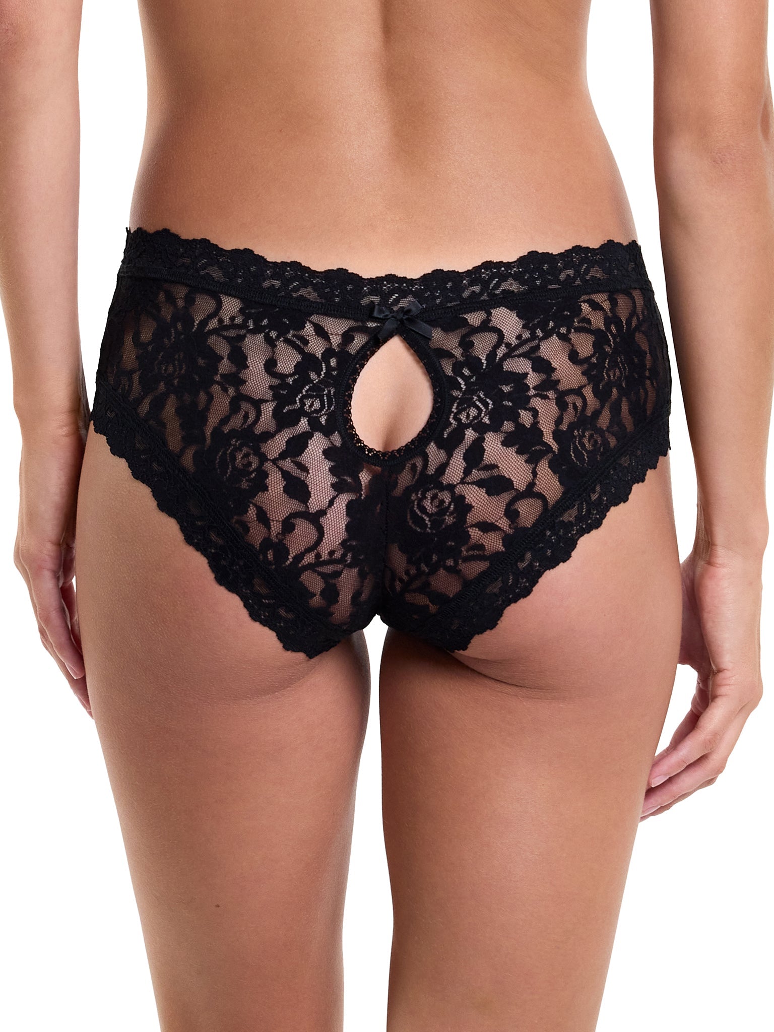 Signature Lace Keyhole Cheeky Black