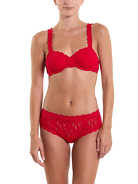 Signature Lace Keyhole Cheeky Red