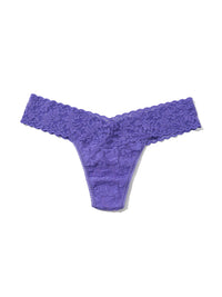 Signature Lace Low Rise Thong African Violet