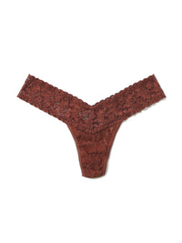 Signature Lace Low Rise Thong Allspice Sale