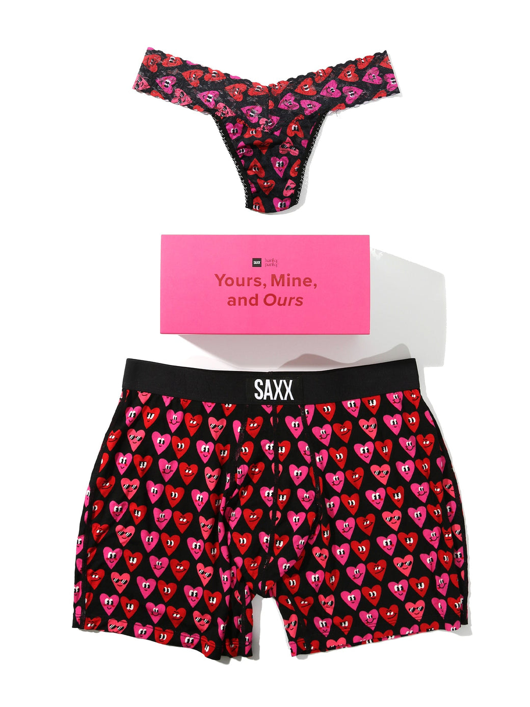 Signature Lace Low Rise Thong And Saxx Ultra Boxer Brief Let's Get It On