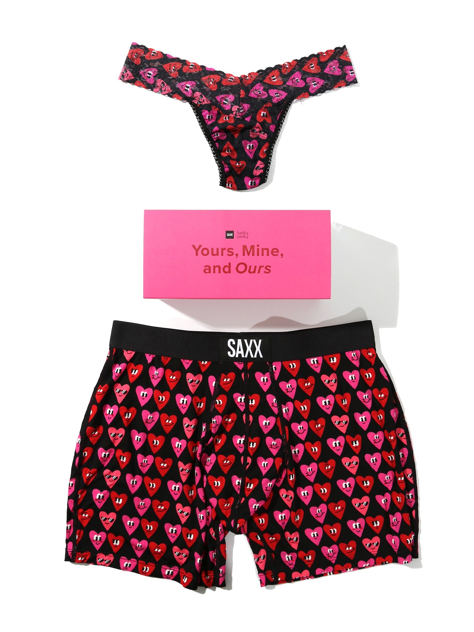 Signature Lace Low Rise Thong And Saxx Ultra Boxer Brief Let's Get It On