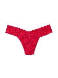 Signature Lace Low Rise Thong Beet Juice Red