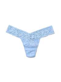 Signature Lace Low Rise Thong Clarity Blue